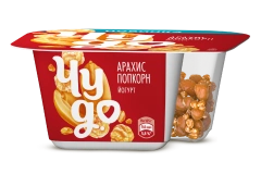 Йогурт с насыпками арахис попкорн