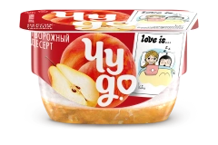 Творожный десерт персик-груша